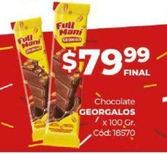 Diarco Chocolate Georgalos x 100 gr. oferta