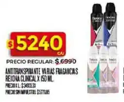 Supermercados DIA Rexona antitranspirante varias fragancias clinical oferta