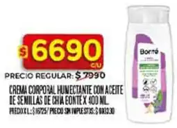 Supermercados DIA Bonté crema corporal hunectante con aceite de semillas de chia oferta