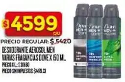 Supermercados DIA Dove desodorante aerosol men varias fragancias oferta