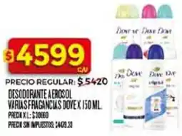 Supermercados DIA Dove desodorante aerosol varias fragancias oferta