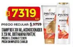 Supermercados DIA Pantene shampoo/acondicionador biotinamina oferta