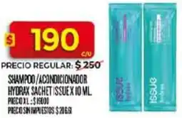 Supermercados DIA Issue shampoo/acondicionador hydrax sachet oferta