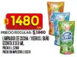 Supermercados DIA Ecovita limpiador de cocina/vidrios/bano oferta