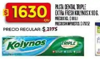 Supermercados DIA Kolynos pasta dental triple extra fresh oferta