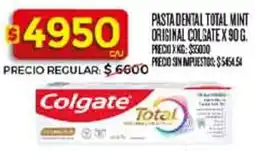 Supermercados DIA Colgate pasta dental total mint original oferta