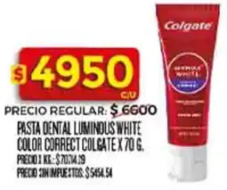 Supermercados DIA Colgate pasta dental luminous white color correct oferta