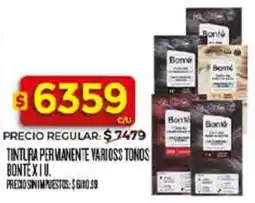 Supermercados DIA Bonté tintura permanente varioss tonos oferta