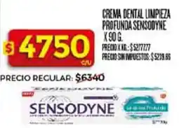Supermercados DIA Sensodyne crema dental limpieza profunda oferta