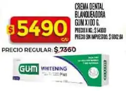Supermercados DIA G.u.m whitening crema dental blanqueadora oferta