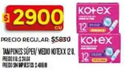 Supermercados DIA Kotex tampones super/ medio oferta