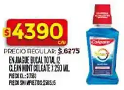 Supermercados DIA Colgate enjuague bucal total 12 clean mint oferta