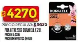 Supermercados DIA Duracell pila litio 2032 oferta