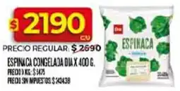 Supermercados DIA Dia espinaca congelada oferta