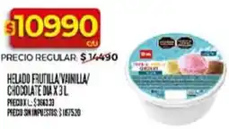 Supermercados DIA Dia helado frutilla vainilla/ chocolate oferta