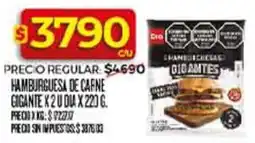 Supermercados DIA Dia hamburguesa de carne gigante oferta