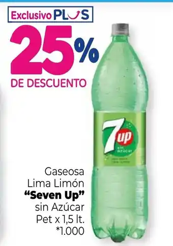 La Anonima Seven Up Gaseosa Lima Limón sin Azúcar pet x 1,5lt oferta