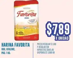 Supermercados Vea Harina favorita 000, vitazinc, paq. oferta