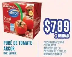 Supermercados Vea Arcor puré de tomate brk. oferta