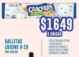 Supermercados Vea Cuisine & co galletas paq. oferta