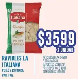 Supermercados Vea La italiana ravioles pollo y espinaca paq. oferta