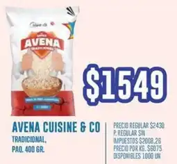 Supermercados Vea Cuisine & co avena tradicional, paq. oferta