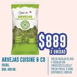 Supermercados Vea Cuisine & co arvejas secas, bsa. oferta
