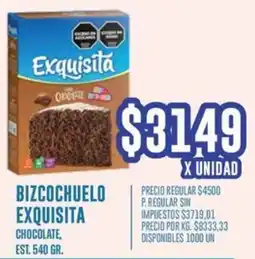 Supermercados Vea Exquisita bizcochuelo chocolate, est. oferta