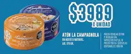 Supermercados Vea La campagnola atún en aceite o natural, lat. oferta