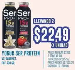 Supermercados Vea Ser protein yogur vs. sabores, pot. oferta