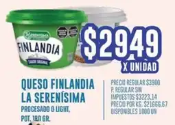 Supermercados Vea La serenísima queso finlandia procesado o light, pot oferta