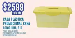 Supermercados Vea Krea caja plástica promocional color lima oferta