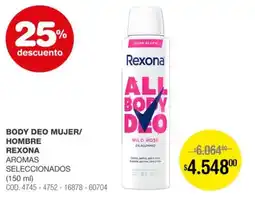 Atomo Conviene Rexona body deo mujer/ hombre aromas seleccionados oferta