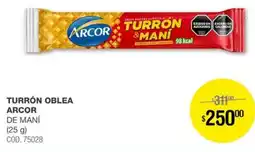 Atomo Conviene Arcor turrón oblea de maní oferta