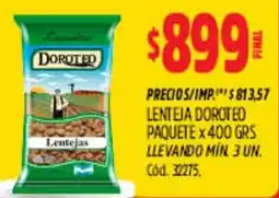 Supermercados Yaguar Doroteo lenteja paquete oferta
