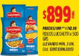 Supermercados Yaguar Lucchetti fideos oferta
