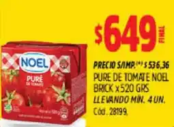 Supermercados Yaguar Noel pure de tomate brick oferta
