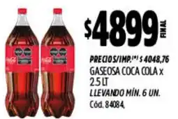 Supermercados Yaguar Coca cola gaseosa oferta