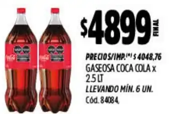 Coca cola gaseosa