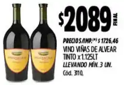 Supermercados Yaguar Vino de alvear tinto viñas oferta
