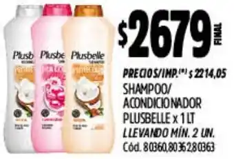 Plusbelle shampoo/ acondicionador