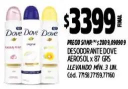 Supermercados Yaguar Dove desodorante aerosol oferta
