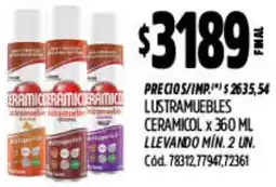 Supermercados Yaguar Ceramicol lustramuebles oferta