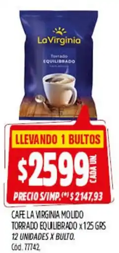 Supermercados Yaguar La virginia café torrado equilibrado oferta