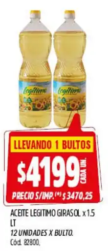 Supermercados Yaguar Girasol aceite legitimo oferta
