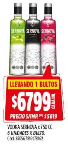Supermercados Yaguar Sernova vodka oferta