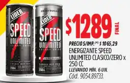 Supermercados Yaguar Speed energizante unlimited clasico/zero oferta