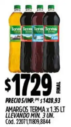 Supermercados Yaguar Terma amargos oferta