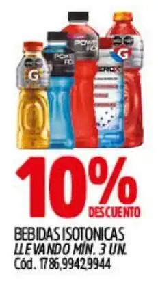 Supermercados Yaguar Isotonicas bebidas oferta