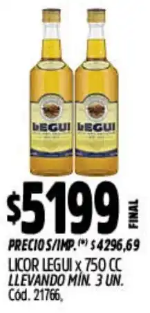 Supermercados Yaguar Legui licor oferta